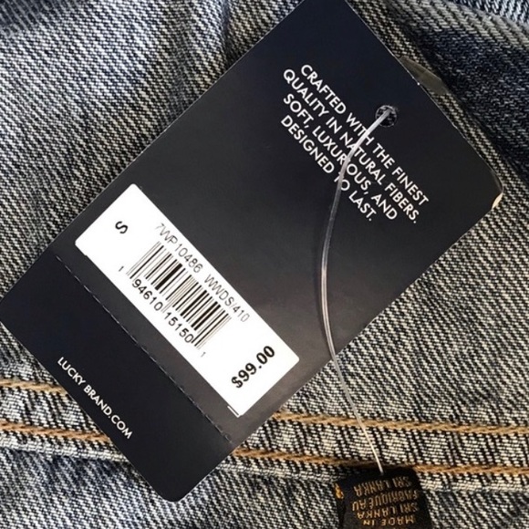Lucky Brand Jean Jacket Denim Trucker NEW $99 - Picture 6 of 8